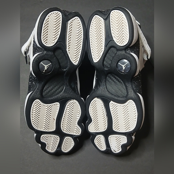Jordan 6 Rings Basketball Shoes Mens White Black Speckle 322992-106 High Top main image 6